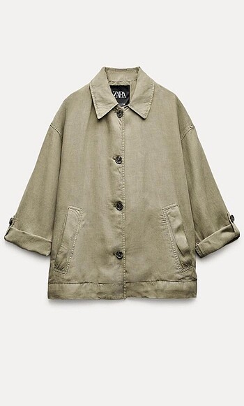 Zara Sıfır Etiketli Haki Ceket - Görsel 7