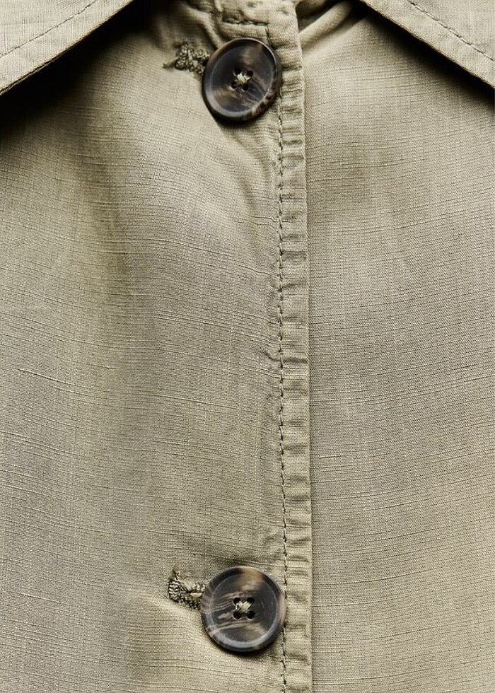 Zara Sıfır Etiketli Haki Ceket - Görsel 5