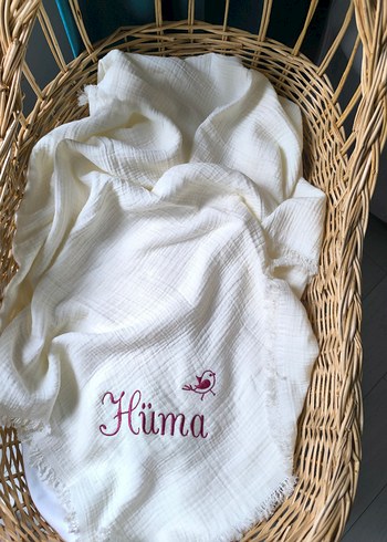 Nakışlı Müslin Bebek Battaniyesi - Görsel 2