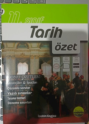11. Sınıf Tarih Özet Kitabı