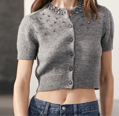 Zara Zara Taşlı Hırka