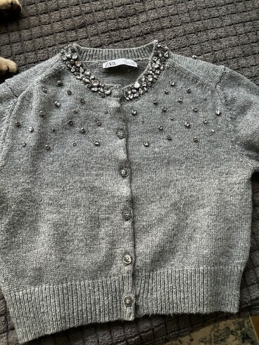 Zara Zara Örgü Taşlı Hırka