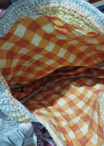 Fırfırlı Pastel Renk Örgü Bohem Kadın Çanta - Görsel 8