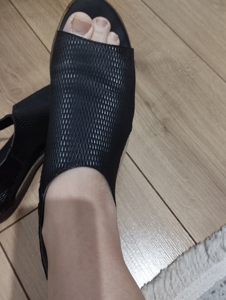 Kadın Siyah Sandalet - Görsel 2