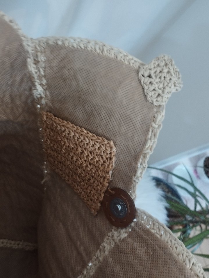 Bej Örgü Bohem Kadın Çanta - Görsel 5