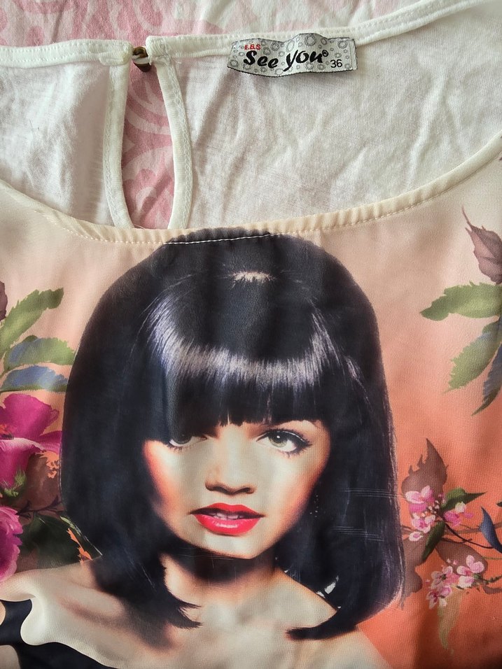 Desenli Kadın Bluz - Görsel 2