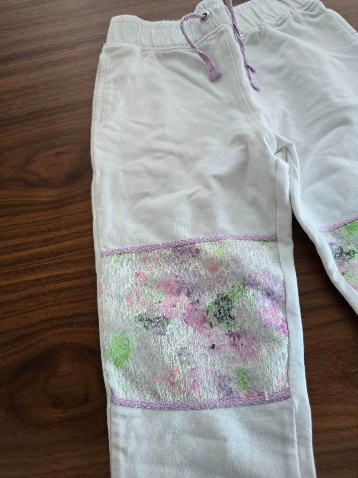 Kız Çocuk Beyaz  Pantolon - Görsel 3