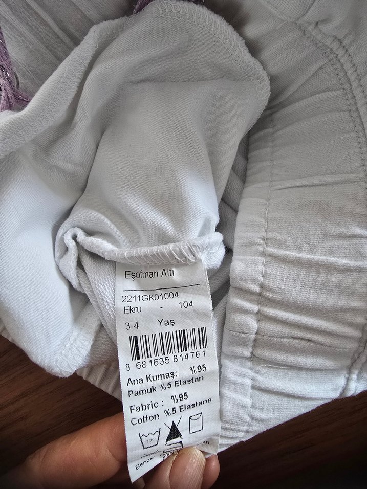 Kız Çocuk Beyaz  Pantolon - Görsel 5