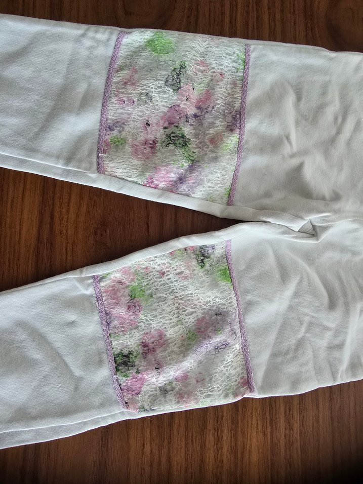 Kız Çocuk Beyaz  Pantolon - Görsel 4