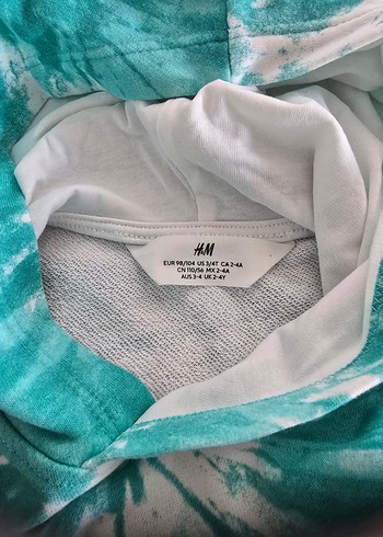 Kapüşonlu Batik Desenli Kız Sweatshirt - Görsel 5