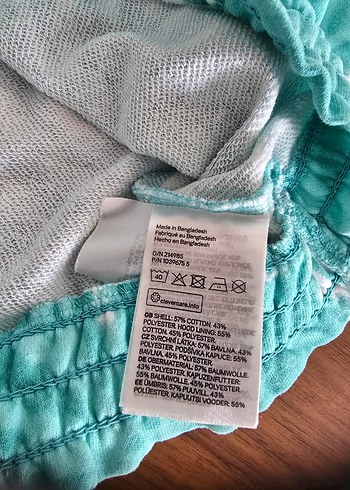 Kapüşonlu Batik Desenli Kız Sweatshirt - Görsel 4