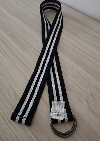 Lacivert beyaz Çizgili Çocuk Kemeri