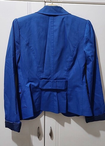 Kadın mavi blezer ceket - Görsel 2