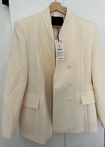 Zara Ekru Minimal Blazer Ceket