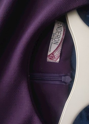 Kadın Mor Uzun Kollu elbise - Görsel 6