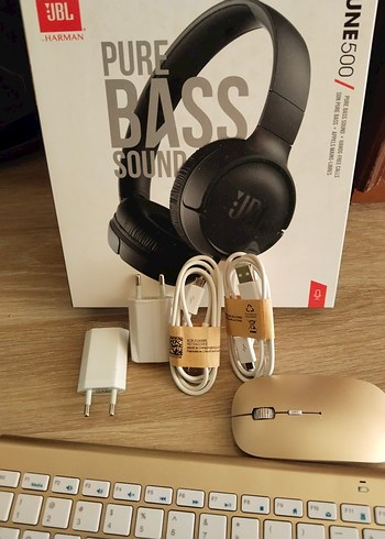 JBL kualaklik,kablosuz klavye mouse,2 adet şarj aleti