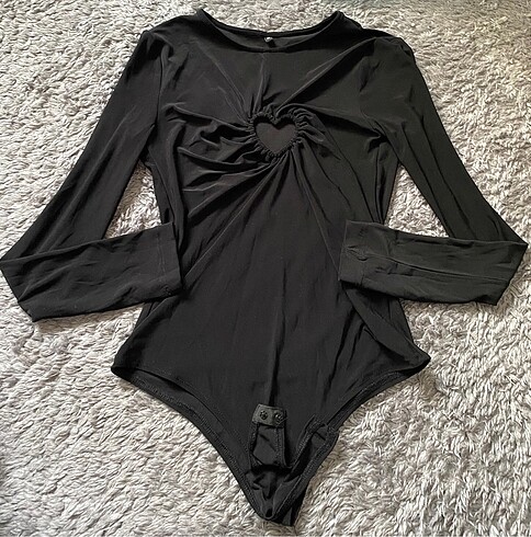 siyah kalpli body/bluz