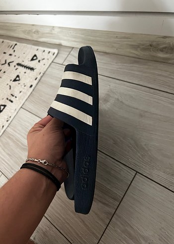 Erkek Beyaz Siyah Bantlı Spor Terlik