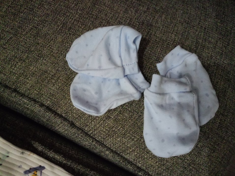 Bebek Erkek Beyaz Nakışlı Takım ve eldiveni - Görsel 3