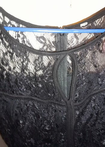 Siyah Dantelli Kadın Abiye Elbise - Görsel 4