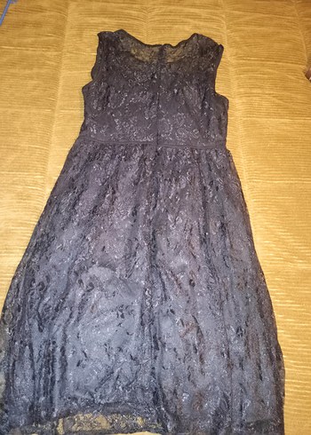 Siyah Dantelli Kadın Abiye Elbise - Görsel 2