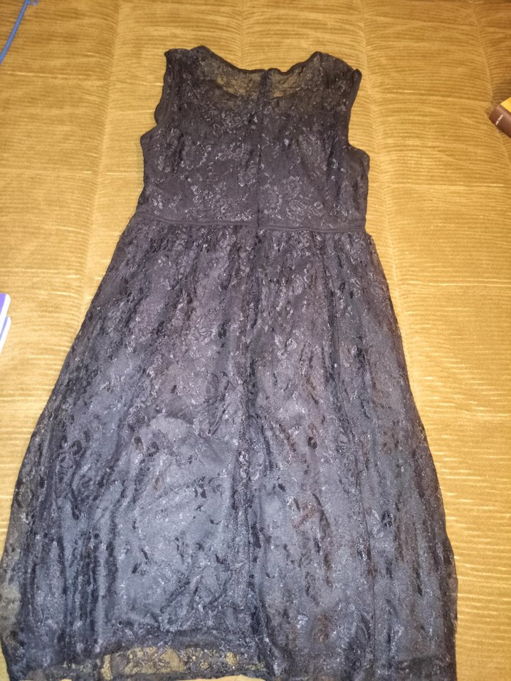 Siyah Dantelli Kadın Abiye Elbise - Görsel 2