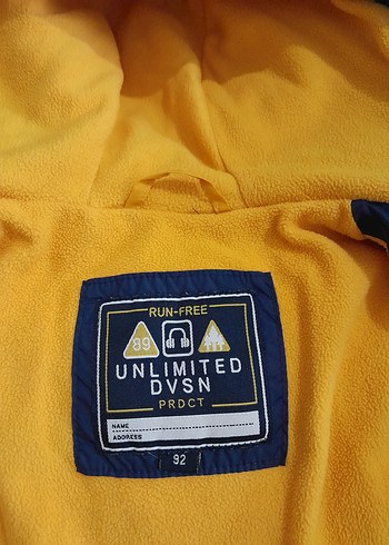 TERTEMİZ POLARLI Çocuk Sarı Lacivert Kapüşonlu Mont - Görsel 11