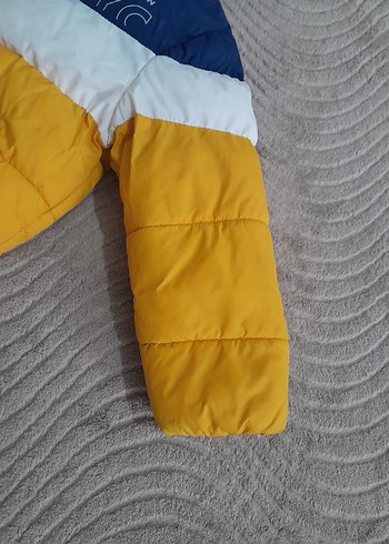 TERTEMİZ POLARLI Çocuk Sarı Lacivert Kapüşonlu Mont - Görsel 10