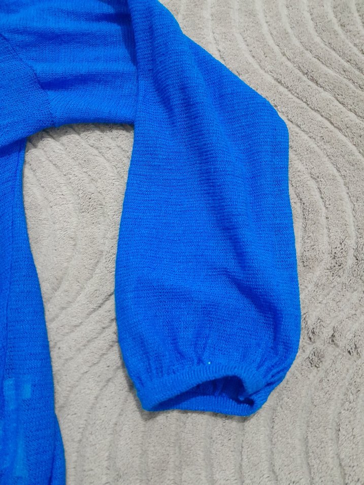 KORE MALI Mavi V Yaka Salaş Hırkası - Görsel 5