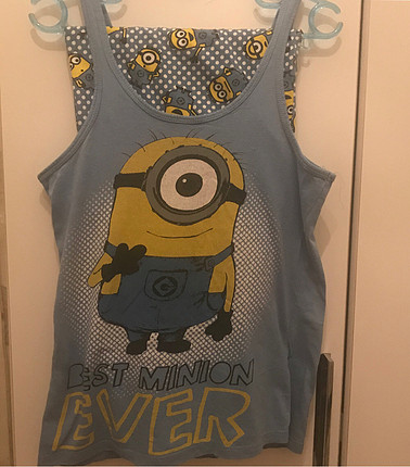 s Beden mavi Renk Minions pijama takımı 