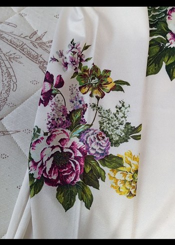 Çiçek Desenli Bohem V Yaka Hamile Tunik - Görsel 4