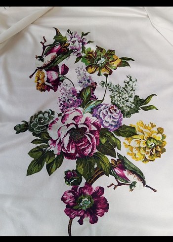 Çiçek Desenli Bohem V Yaka Hamile Tunik - Görsel 3