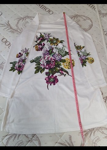 Çiçek Desenli Bohem V Yaka Hamile Tunik - Görsel 2