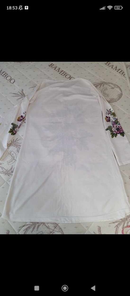 Çiçek Desenli Bohem V Yaka Hamile Tunik - Görsel 5