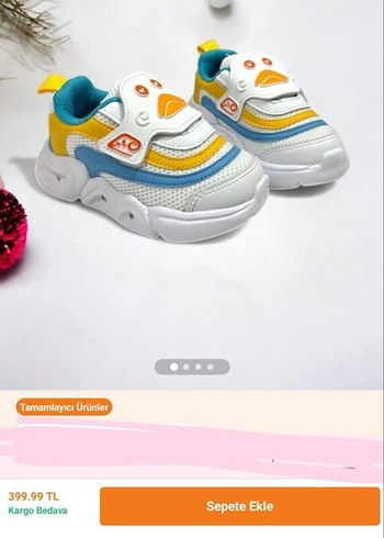 Çocuk Beyaz Renkli Bağcıksız Spor Ayakkabı - Görsel 8