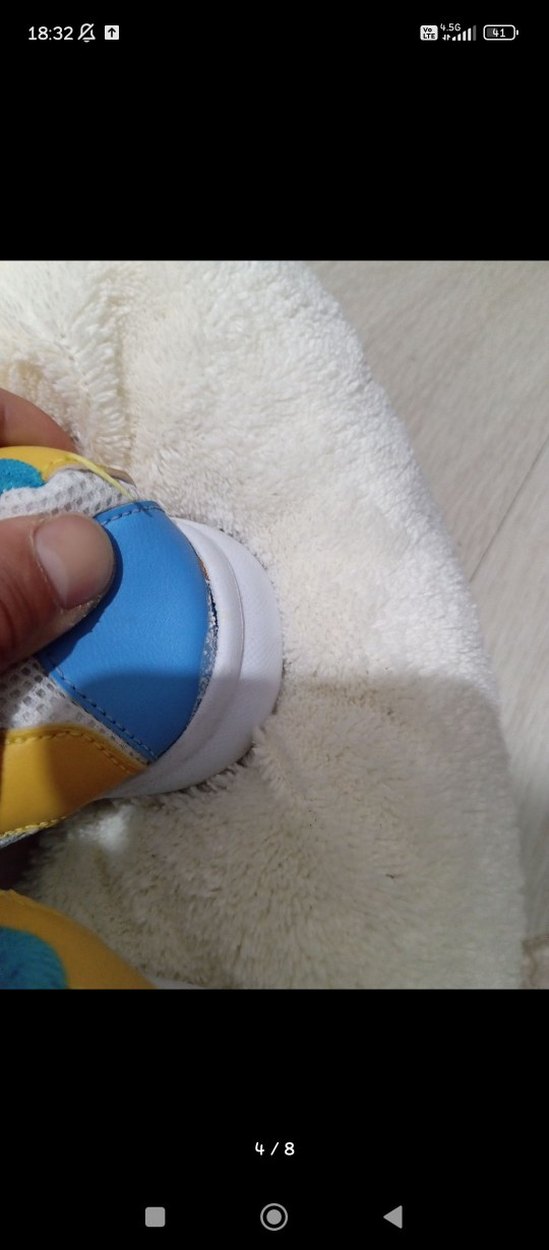 Çocuk Beyaz Renkli Bağcıksız Spor Ayakkabı - Görsel 4