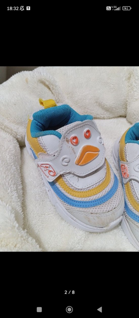 Çocuk Beyaz Renkli Bağcıksız Spor Ayakkabı - Görsel 2