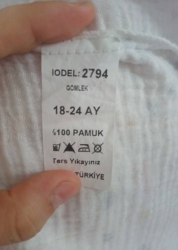 Beyaz Pamuklu Erkek Çocuk Kısa Kol Gömlek - Görsel 3