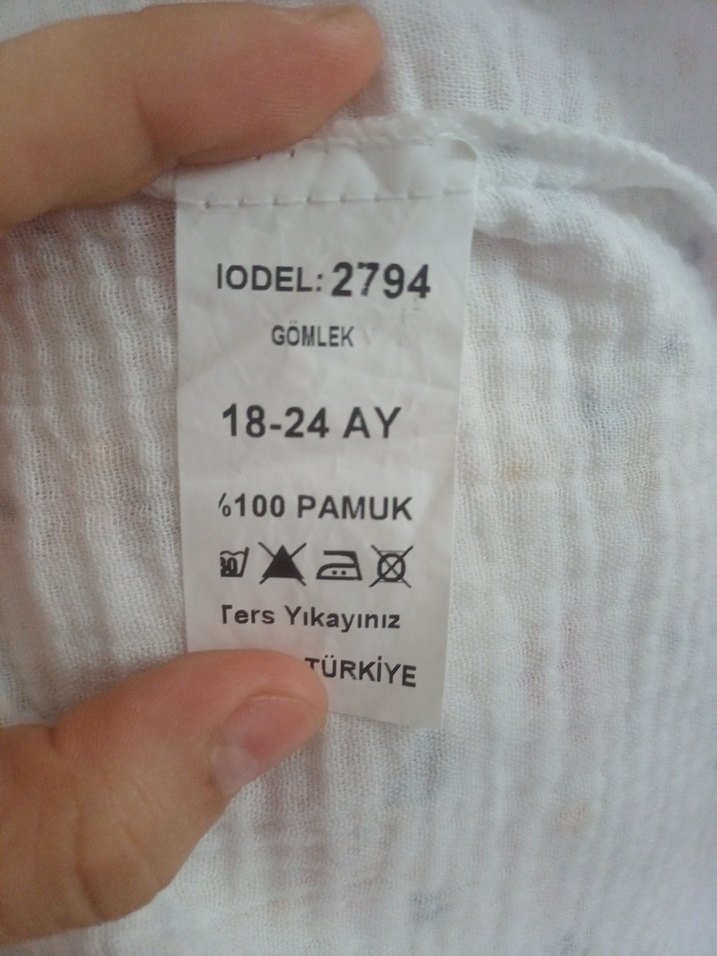 Beyaz Pamuklu Erkek Çocuk Kısa Kol Gömlek - Görsel 3