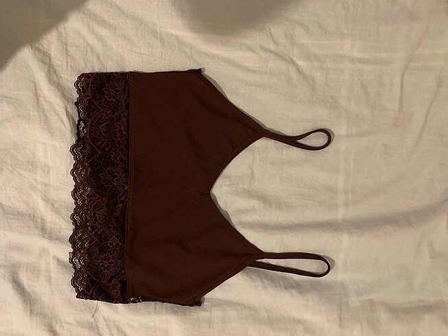 Askılı Dantelli Crop