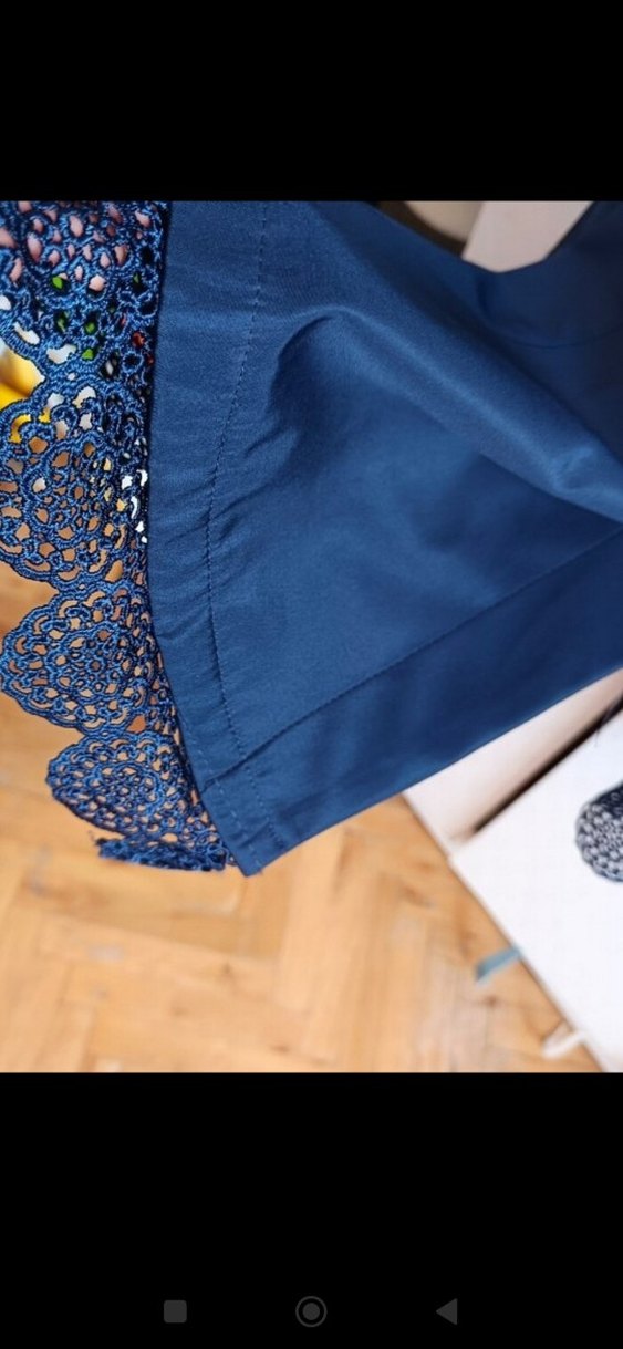 Düğmeli Lacivert Uzun Kaban - Görsel 4