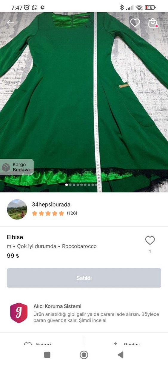 Uzun Kollu Yeşil Midi Gotik Elbise - Görsel 3