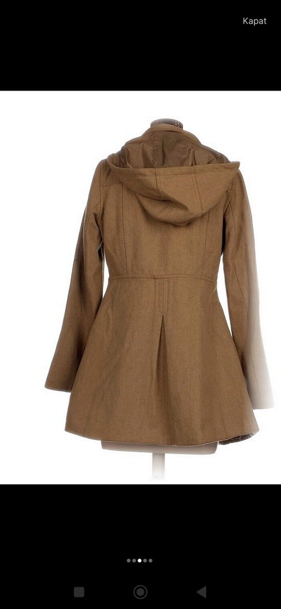 Düğmeli Kahverengi Kadın Kaban 13-14 yaşındakilerede olur xs - Görsel 4