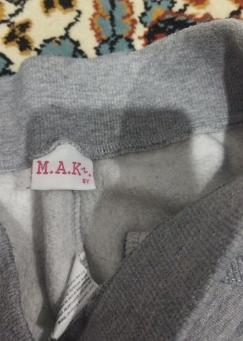 Gri Nakışlı Kız Çocuk Rahat Pantolon - Görsel 2