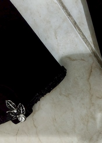 Siyah Nakışlı Süet  Kadın Çizme - Görsel 6