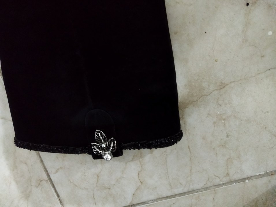 Siyah Nakışlı Süet  Kadın Çizme - Görsel 5