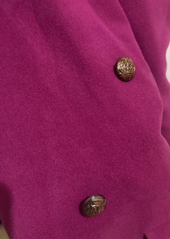 PELİN YILDIRIM MARKA. Fuşya Kadın Düğmeli Midi Blazer Ceket - Görsel 3