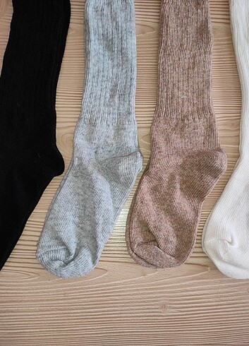 37 Beden siyah Renk Yünlü harika uzun çoraplar 