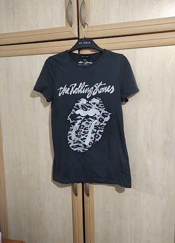 Rolling stones füme tişört 
