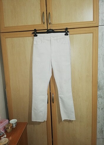 Mango Beyaz pantolon jean 